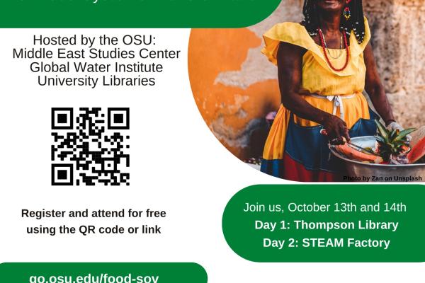 Flyer for the Food Sovereignty Workshop, Oct. 13 & 14 2022