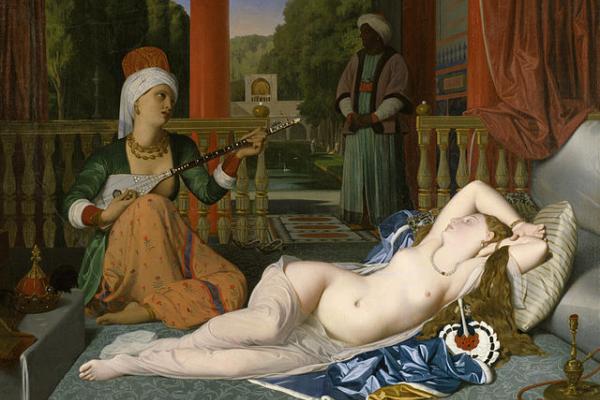 image of the painting Odalisque with Slave, by Ingres, Acquired by Henry Walters, 1925, Wikimedia Commons