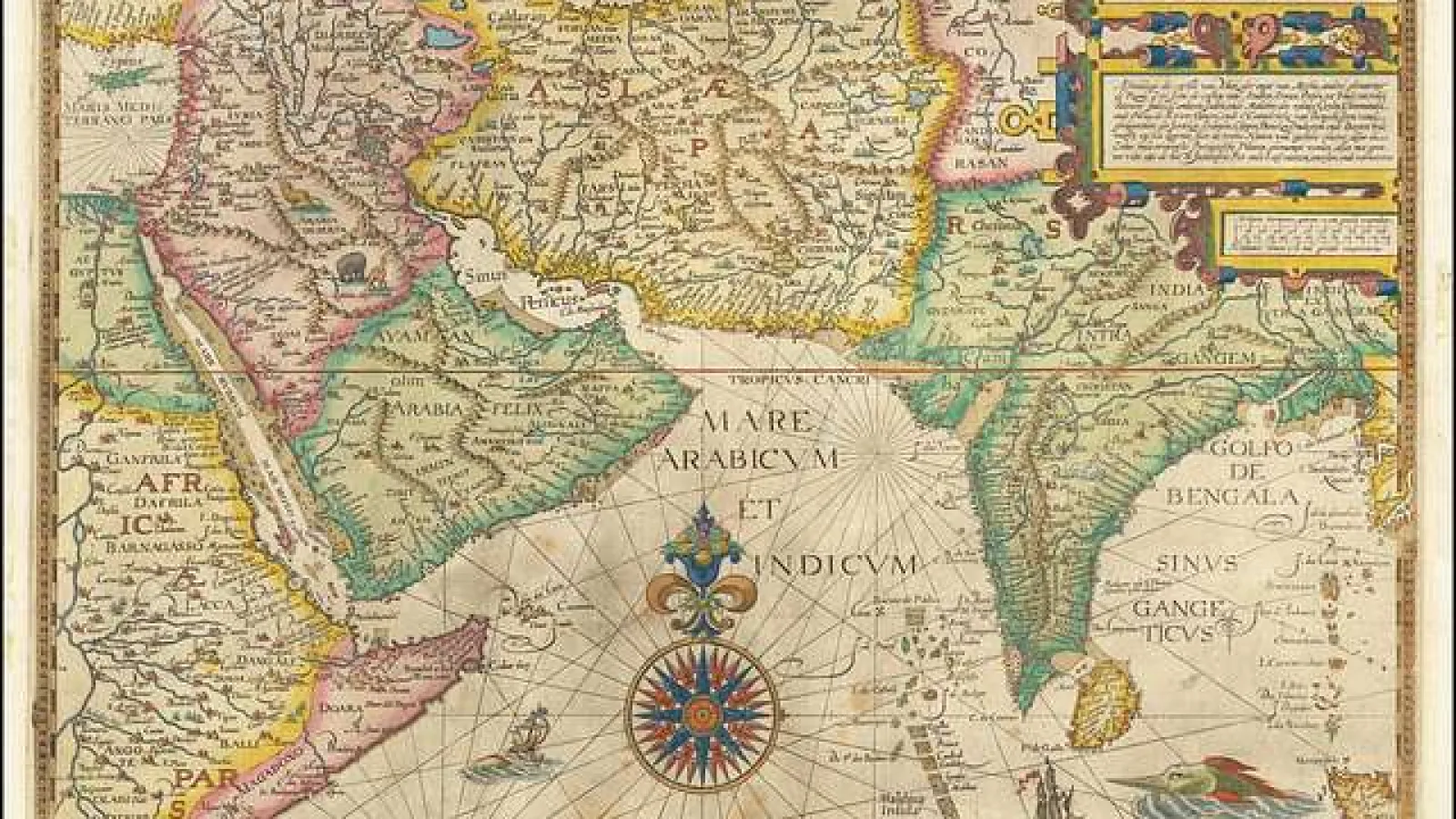 1596 Map of the Indian Ocean