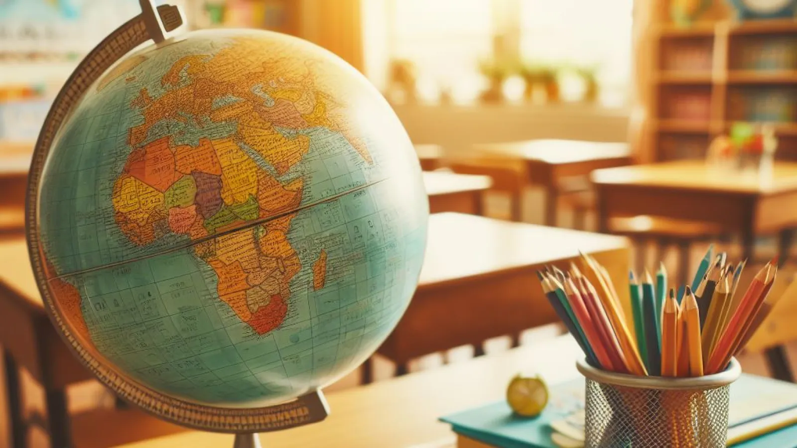 globe in a classroom