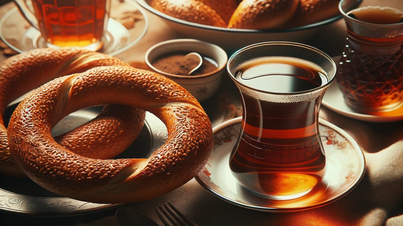 Simit (Pastry with sesame seeds, popular in the Middle East)
