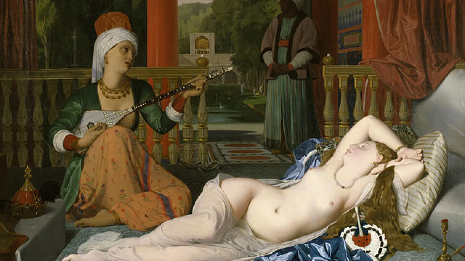 image of the painting Odalisque with Slave, by Ingres, Acquired by Henry Walters, 1925, Wikimedia Commons