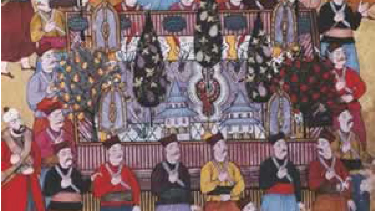 Image of Sharing meal on rug