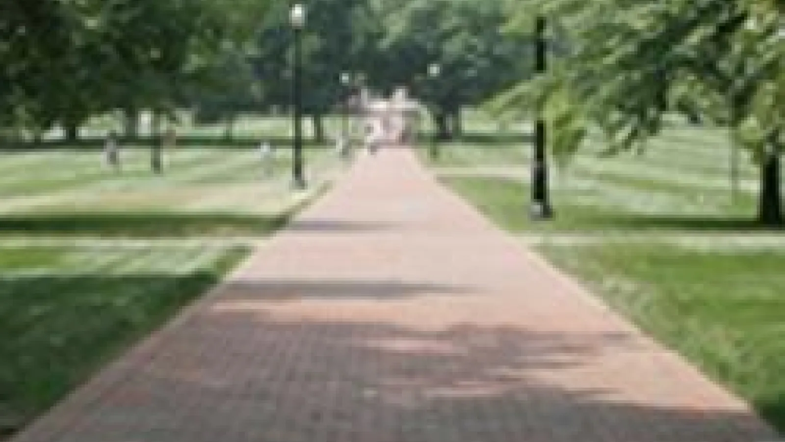 brick walkway on the oval