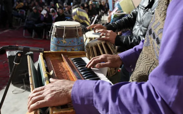Man playing piano