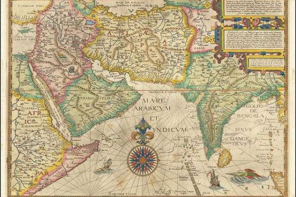 1596 Map of the Indian Ocean